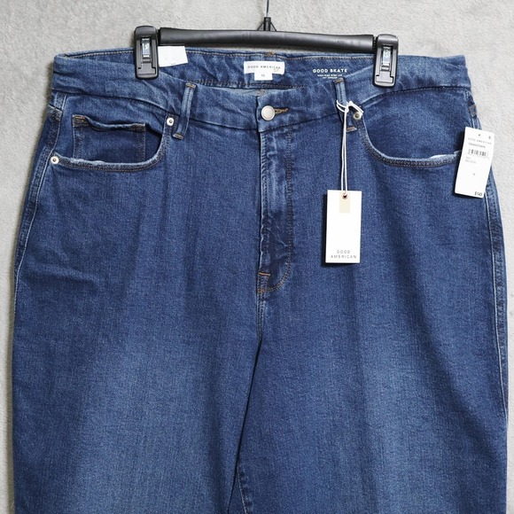 Good American Good Skate Jeans Womens 36x29 Blue Denim High Rise Wide Leg Baggy - Picture 2 of 15